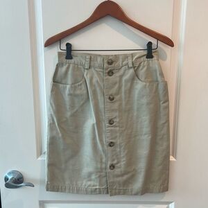 GAP Khaki Button-Down Skirt